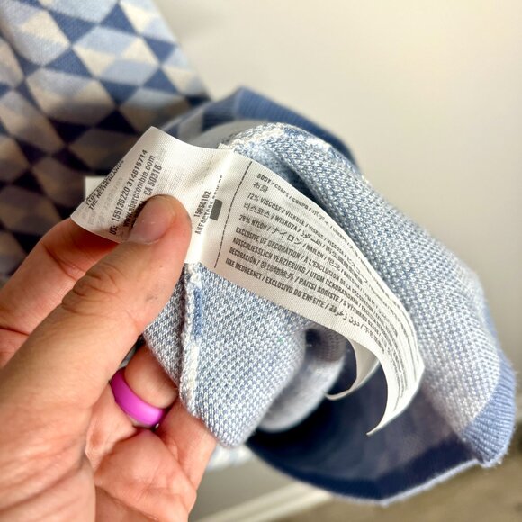 Abercrombie & Fitch Jacquard Open Back Mini Dress Knit Babydoll Strappy Sleeve L - Picture 4 of 5